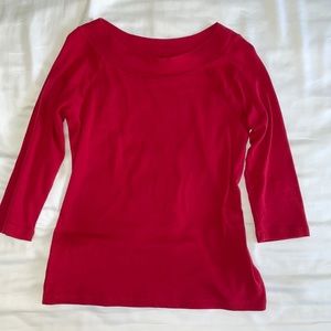 Jones New York Red 3/4 Sleeve Top VINTAGE